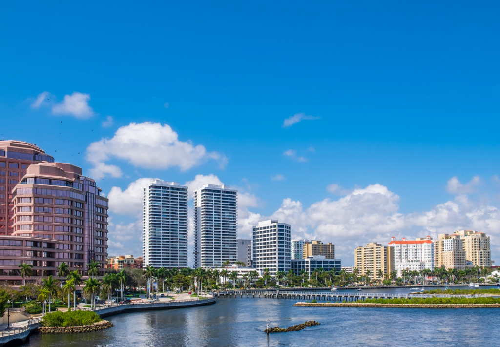 Professional website designer working on computer in Palm Beach County Florida office