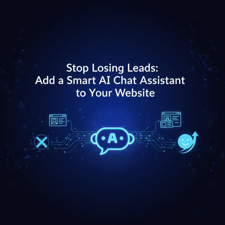 AI chatbot assistant engaging with website visitor to capture and convert leads in real-time conversation