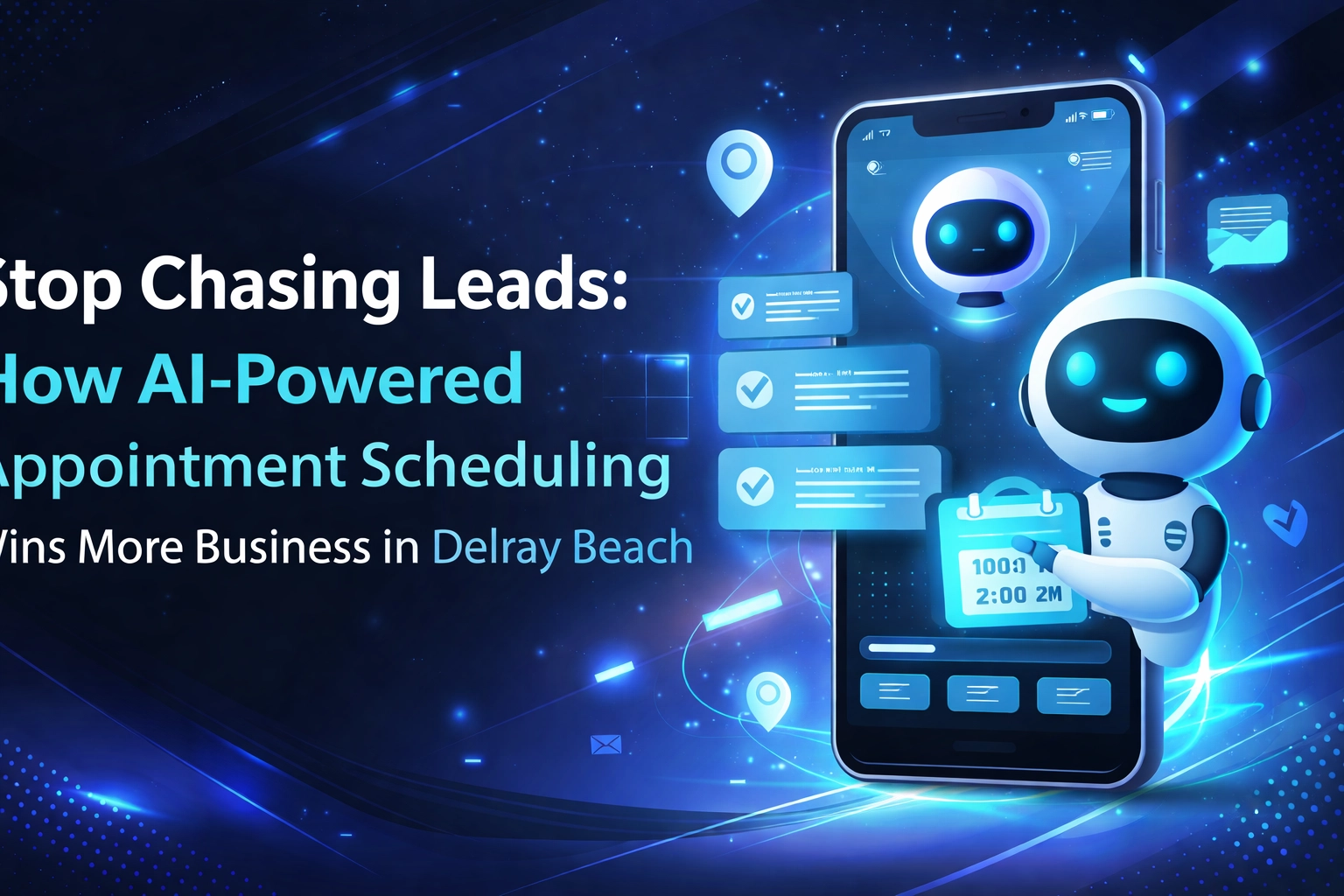 Blog post header with abstract design and typography elements for digital content marketing