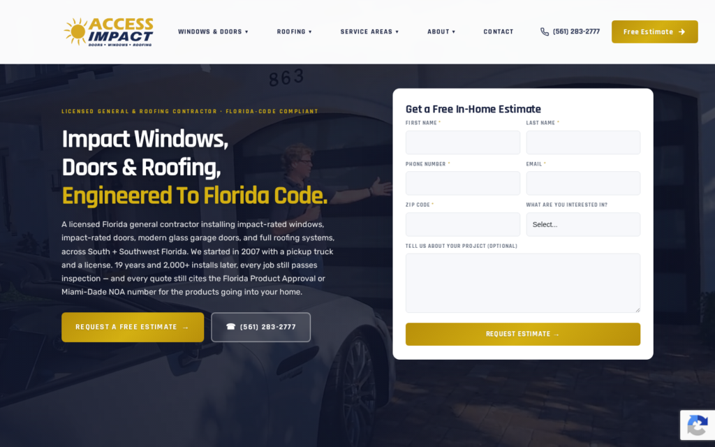Access Impact — website homepage designed by UltraWeb Labs