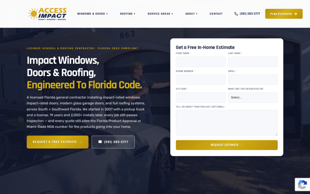 Access Impact — website homepage designed by UltraWeb Labs