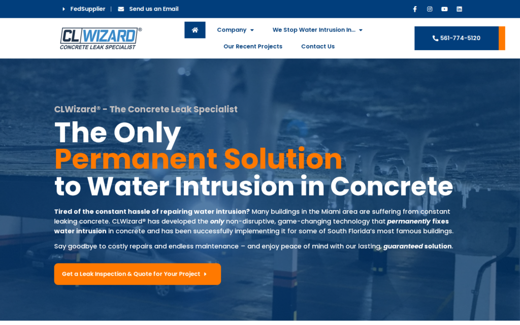 CL Wizard — website homepage designed by UltraWeb Labs